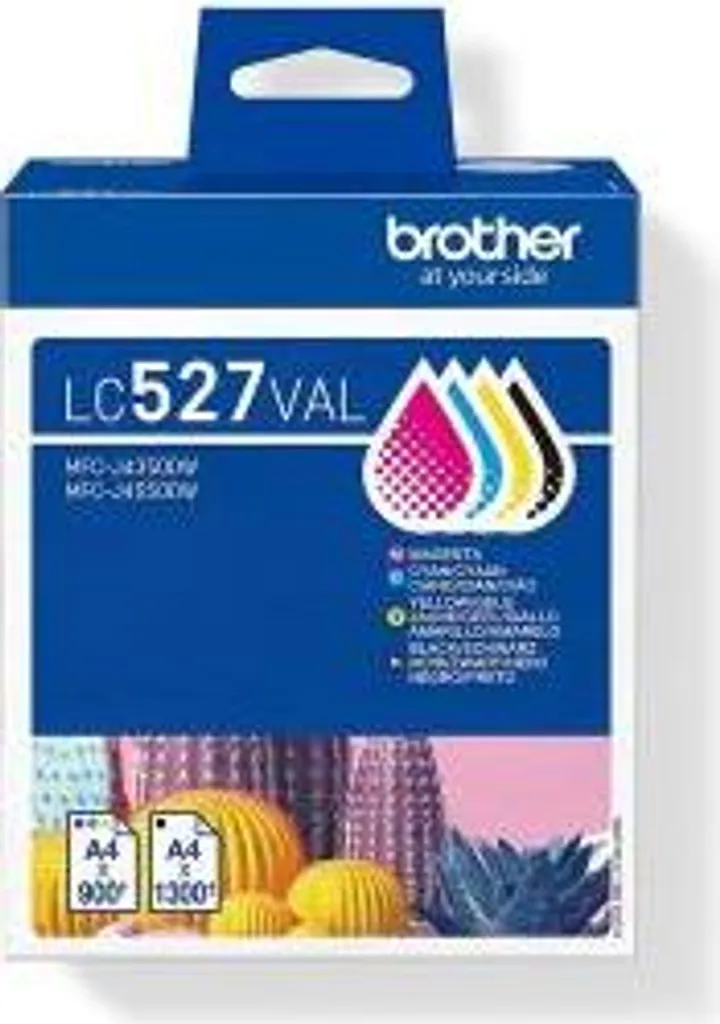 Cartucce Brother LC527VAL Originali - Kit 4 Pack per MFCJ4350DW / 4550DW