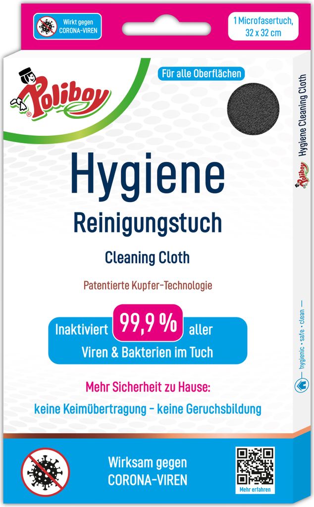 Poliboy Hygiene Reinigungstuch - Microfasertuch mit Produktbild 