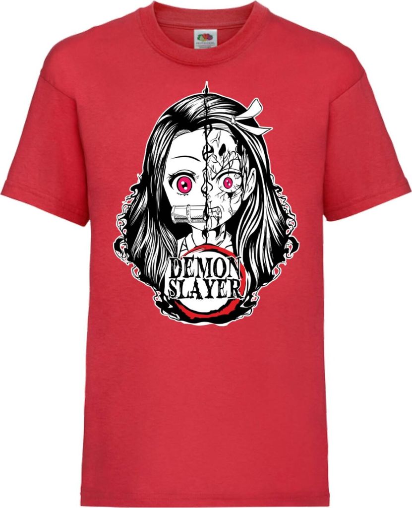 Kinder T-Shirt Demon Anime Slayer Nezuko Kamado 03 Chosen Demon, 9-11 Jahr - 140 / Rot