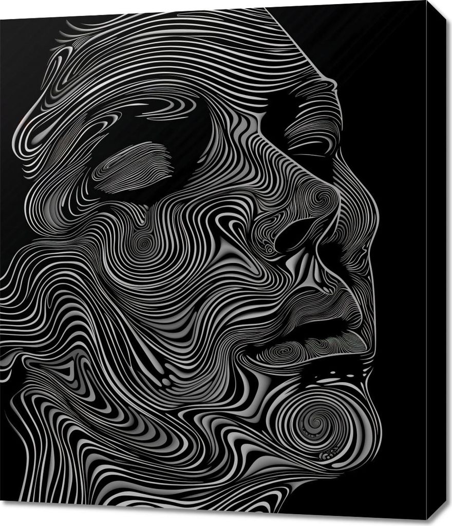 Bild 60x70cm Risse und Linien