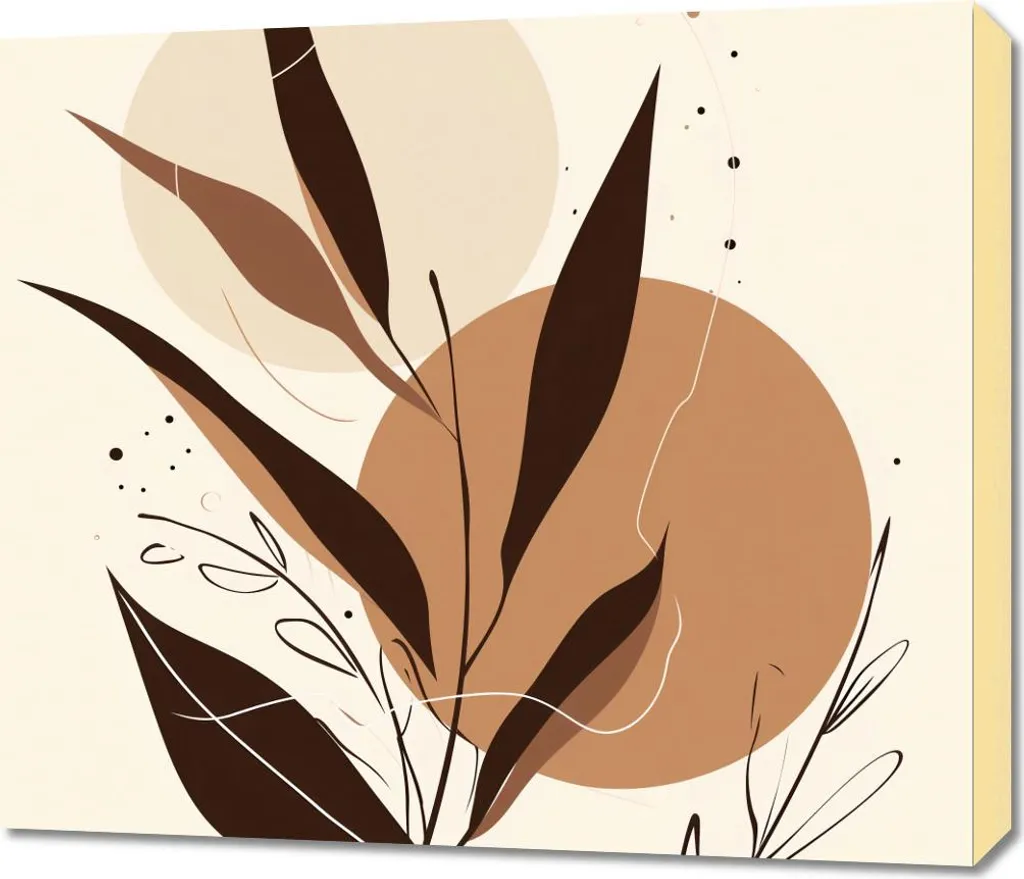 Tableau salon automnal 70 x 60 cm pour ambiance chaleureuse zen