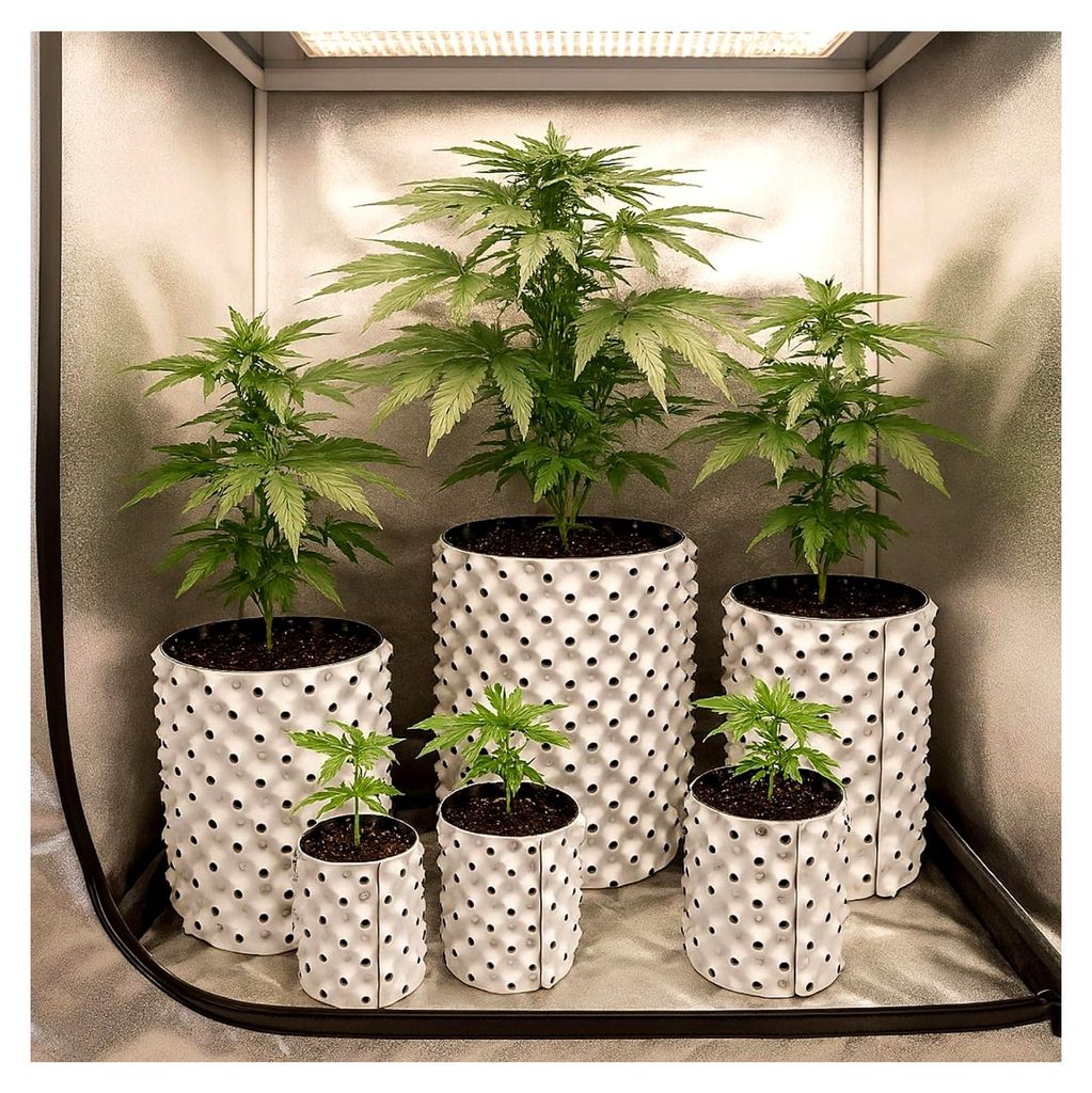 Roots Plus Blumentopf 6,5 Liter in Weiß 20 x 21 cm – Pflanzkübel für Indoor und Outdoor