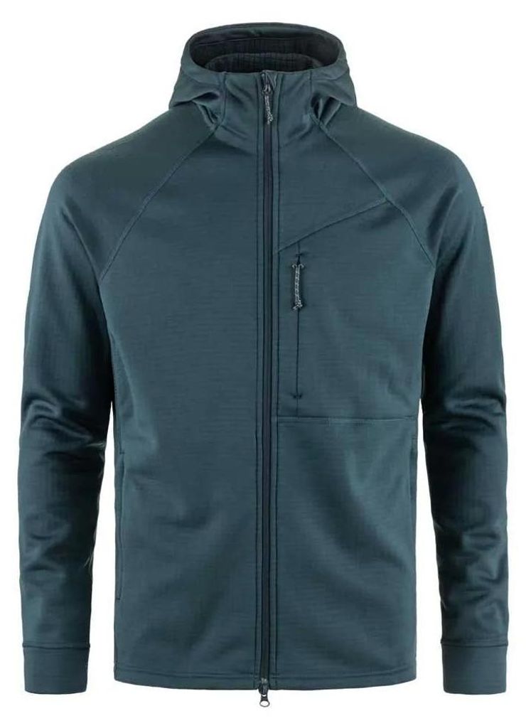 Fjällräven Abisko Grid Fleece Mit Durchgehendem Reißverschluss Blau L Mann Blau L