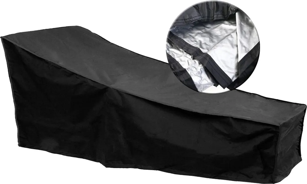 Housse Lounger Imperméable et Résistante aux Intempéries - Noir 200cm