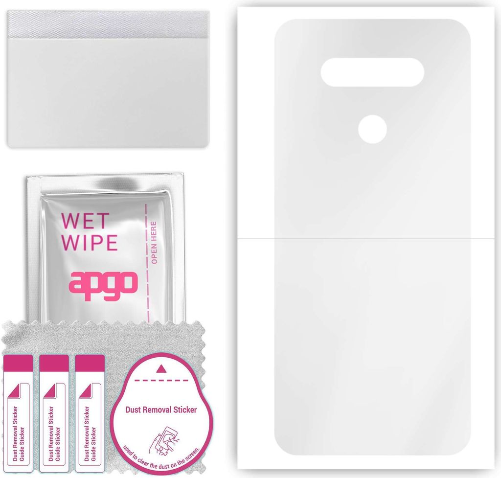 apgo Rückseite Schutzfolie, klar, kompatibel mit LG Stylo 6, Hinten Hydrogel-Displayschutzfolie mit Positionierhilfe, kratzfest, einfache Montage