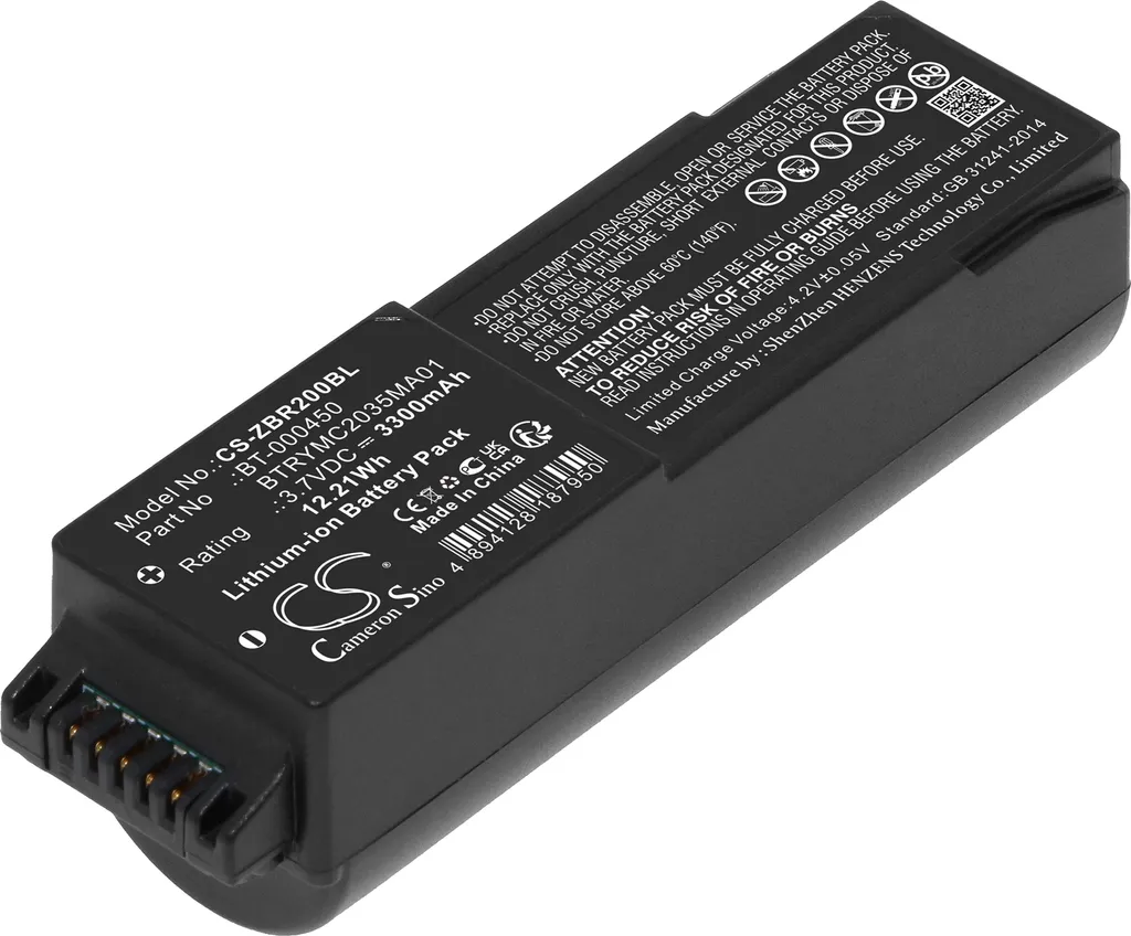 Batterie de Rechange pour Inventaire Zebra MC20 remplace BTRYMC2035MA01