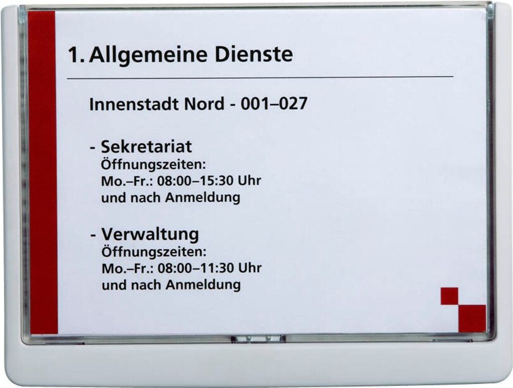 DURABLE Türschild CLICK SIGN A5 quer, 486602 weiß Produktbild 