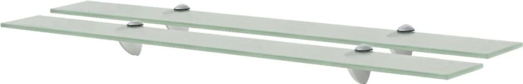 The Living Store Schwebende Regale 2 Stk. Glas 80x10 cm 8 mm