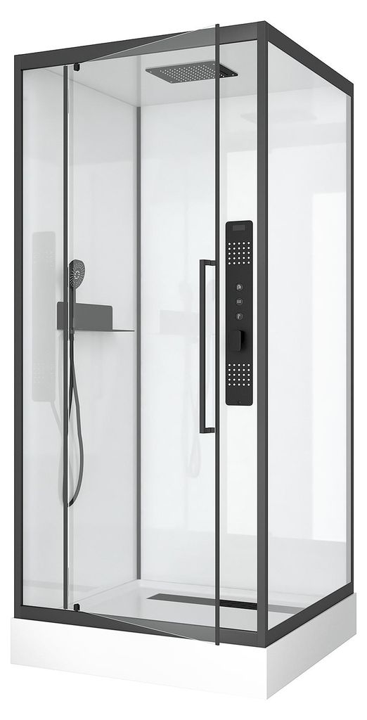 Dusche Komplett MARWELL Komplettdusche Fertigdusche White Produktbild 