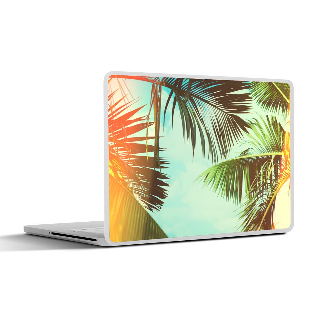 MuchoWow Laptop Aufkleber Sticker Cover Palmen - Himmel - Sonne 36.5x27.5 cm - Laptop-Sticker