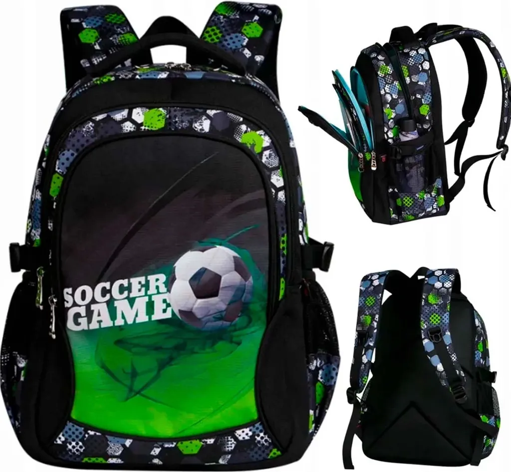 Sac à dos scolaire Edison football pour garçon avec grand compartiment