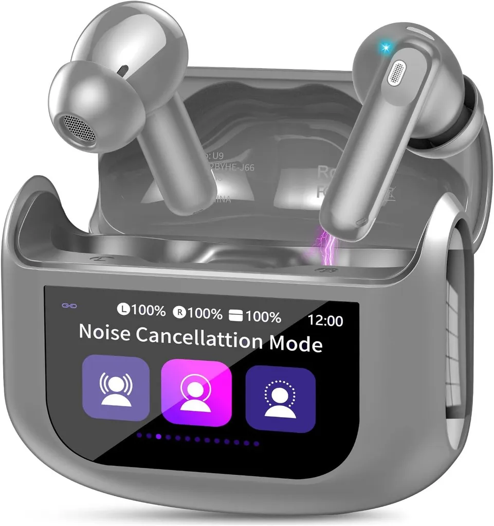 In Ear Kopfhörer Kabellos Bluetooth 5.4 mit ANC/ENC Noise Cancelling Mic, 48Std Tiefer Bass Earbuds mit 5 EQ-Modi, USB-C, IP7 Wasserdicht Ohrhörer