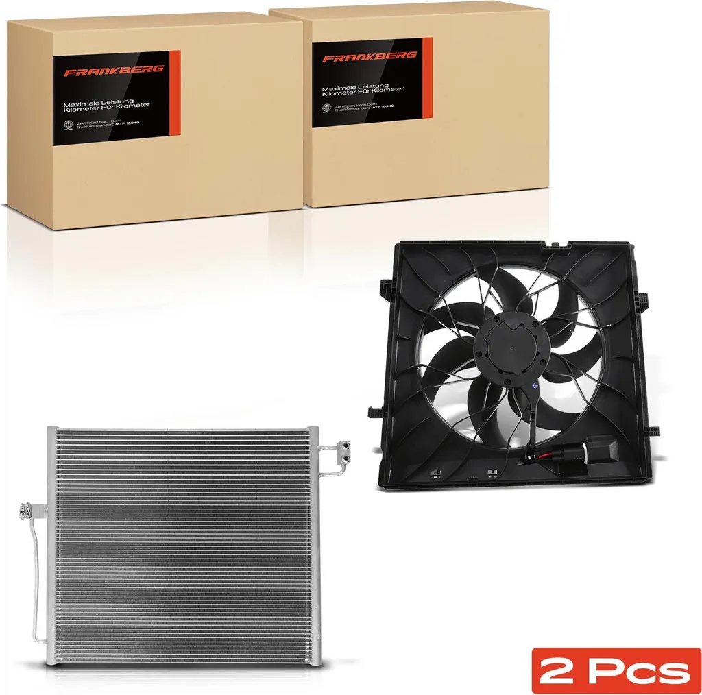 Frankberg Condenseur de Clim et Ventilateur pour Mercedes X166 W166 C292