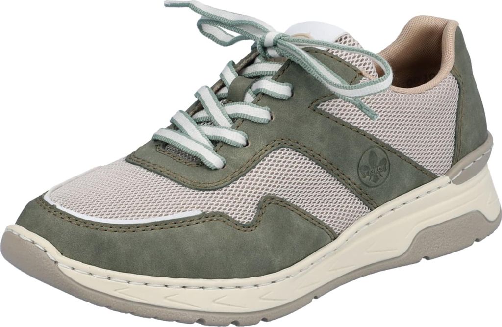 Rieker Sportliche Schnürschuhe schilf weiss marble Damen 31353036313237 Oliv 41 EU