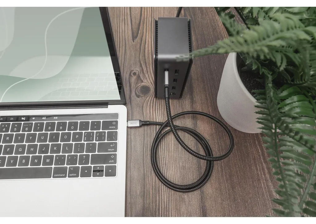 Câble USB4 40Gbit/s DIGITUS 1m Noir avec Power Delivery 100W et Vidéo 8K - 4