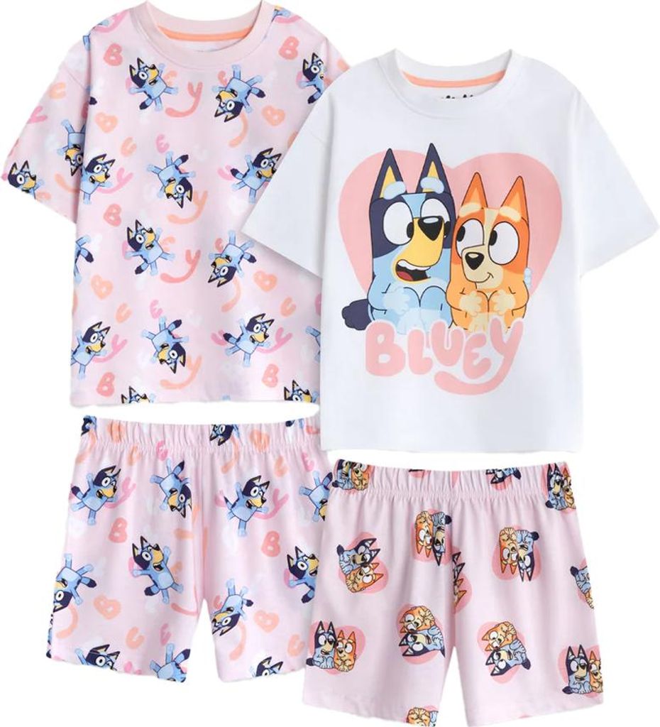 Bluey - Schlafanzug mit Shorts für Mädchen (2er-Pack) NS9392 (116) (Bunt bedruckt)