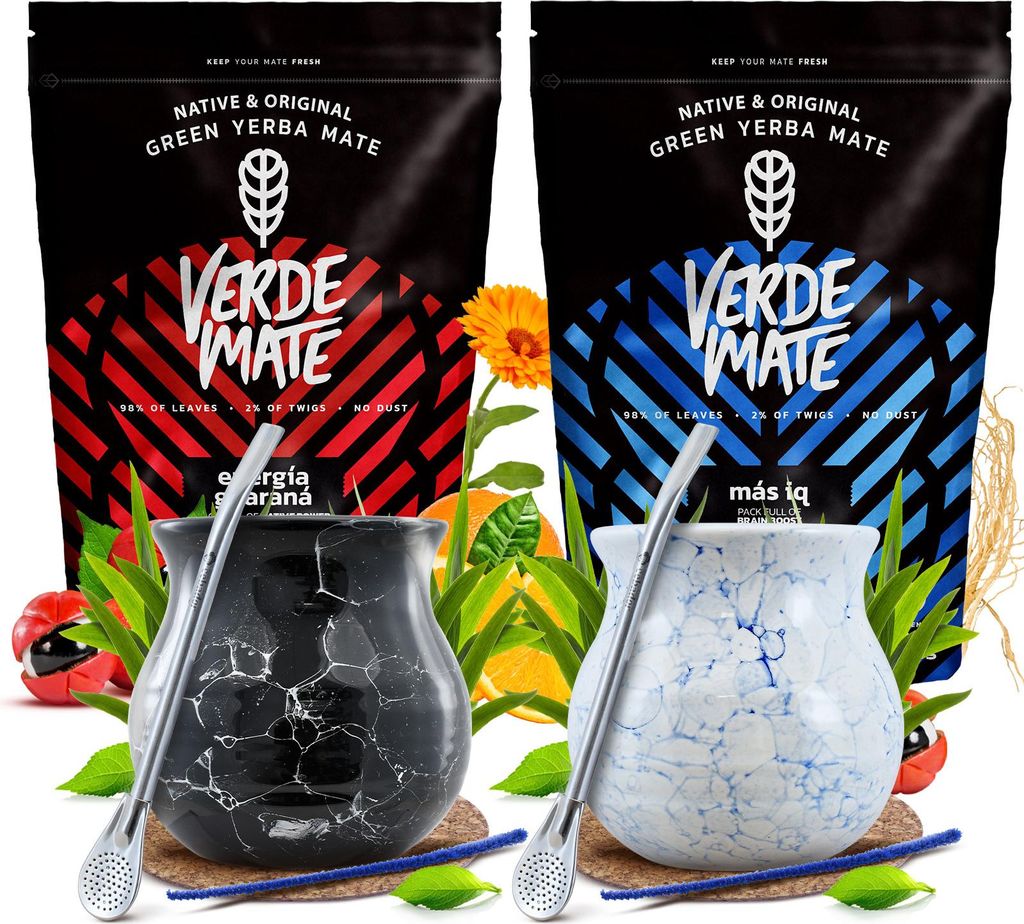 Yerba Mate Set 1kg für zwei Bombilla