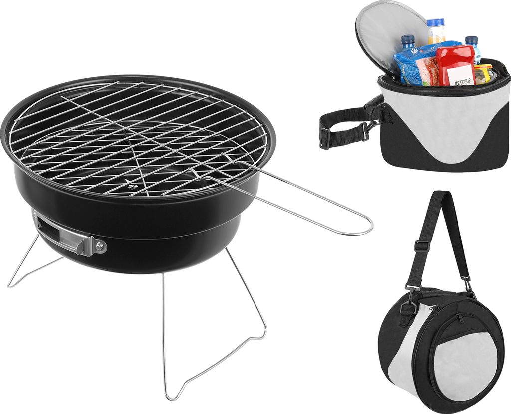 Piknikový gril malý kempingový prenosný gril na drevené Obrázok produktu 