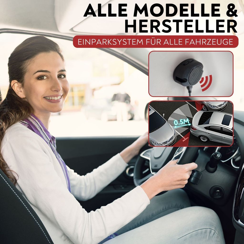 AMiO Einparkhilfe Monitor 02097 - Parksensoren Anzeige Für Auto