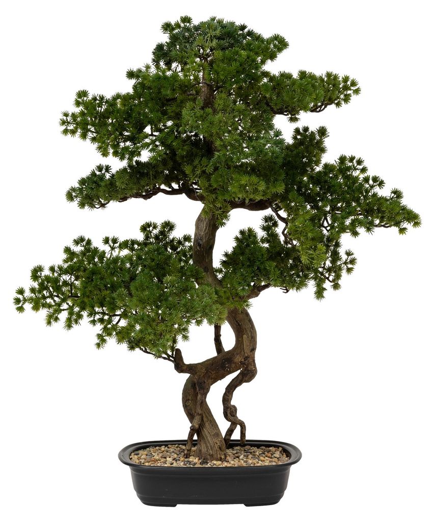 Sztuczne drzewko Bonsai POLIN, czarna ceramiczna donica, 72 Zdjęcie produktu 