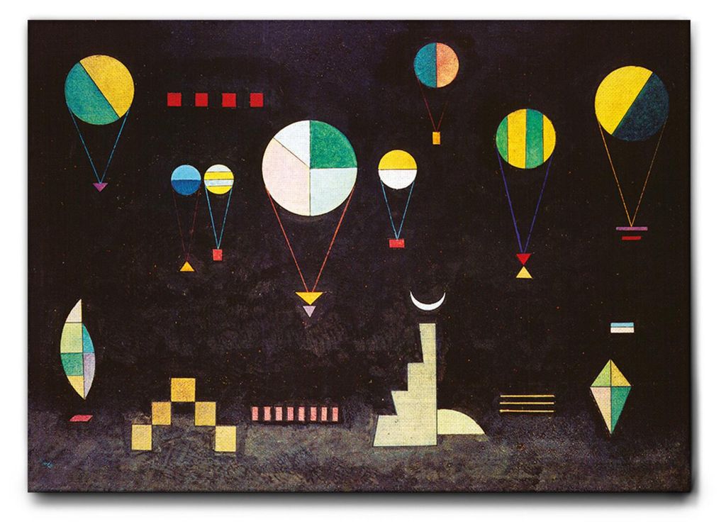 Giallobus - Tiefer Teller - Vassily Kandinsky - 70L x 50B cm - Bild - Leinwand mit Standardrahmen