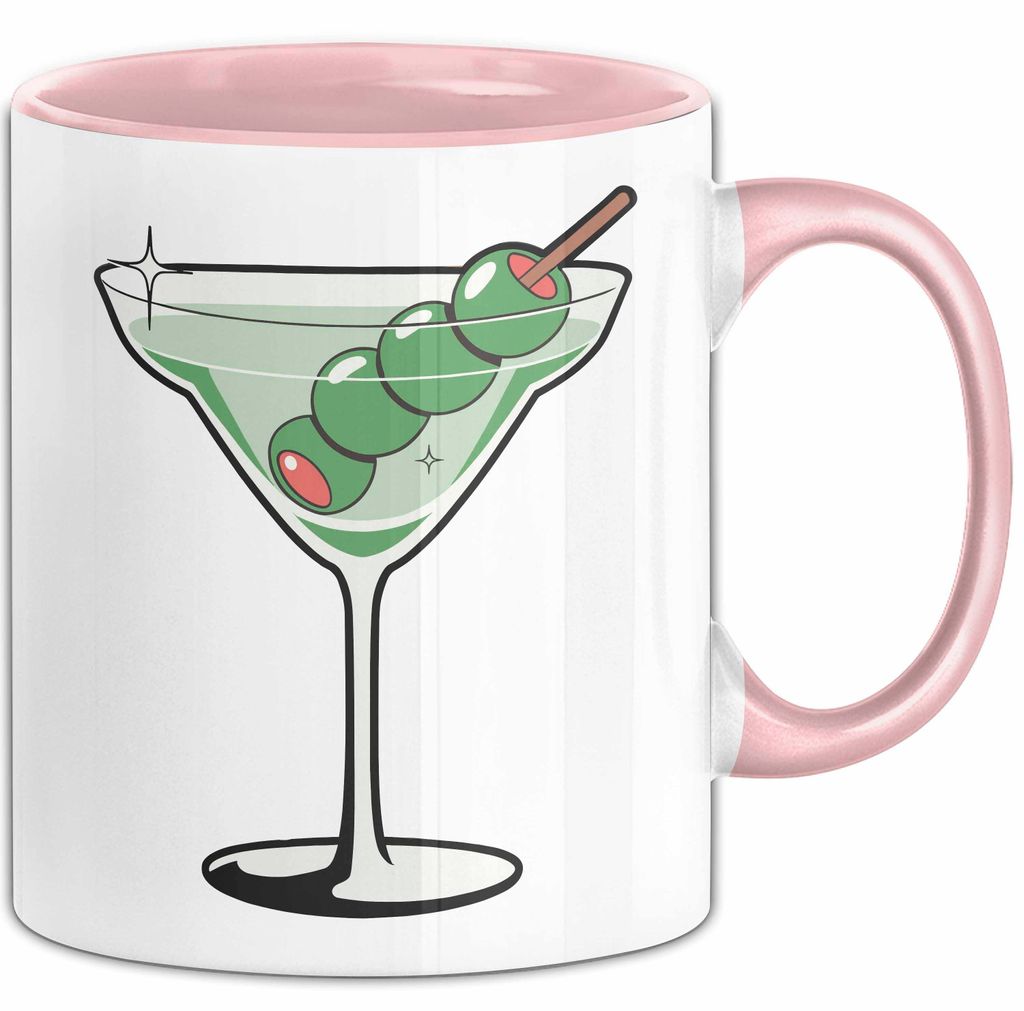 Cocktail Liebhaber Tasse Geschenkidee für Mixologie Fan (Rosa)