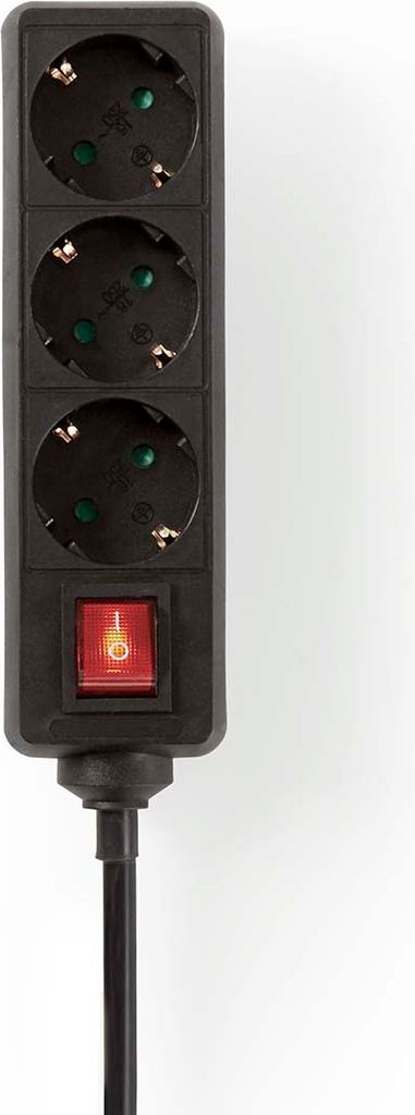 Nedis Steckdosenleiste - Schutzkontakt / Typ F (CEE 7/7) - 3-Wege - 1.50 m - 3680 W - 16 A - Art der Erdung: Seitenkontakte - 230 V AC 50/60 Hz - B...