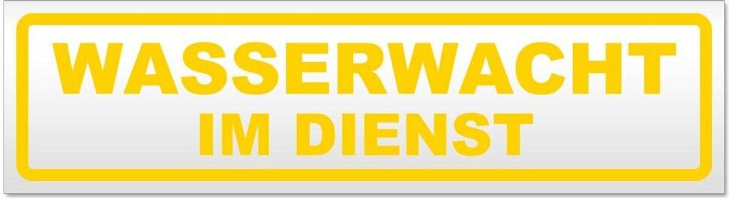 Kiwistar - Autoaufkleber - Gelb - 45 x 12 cm - Wasserwacht im Dienst - Hinweis Aufkleber Sticker für Auto, Kfz, Fahrrad, PKW, LKW