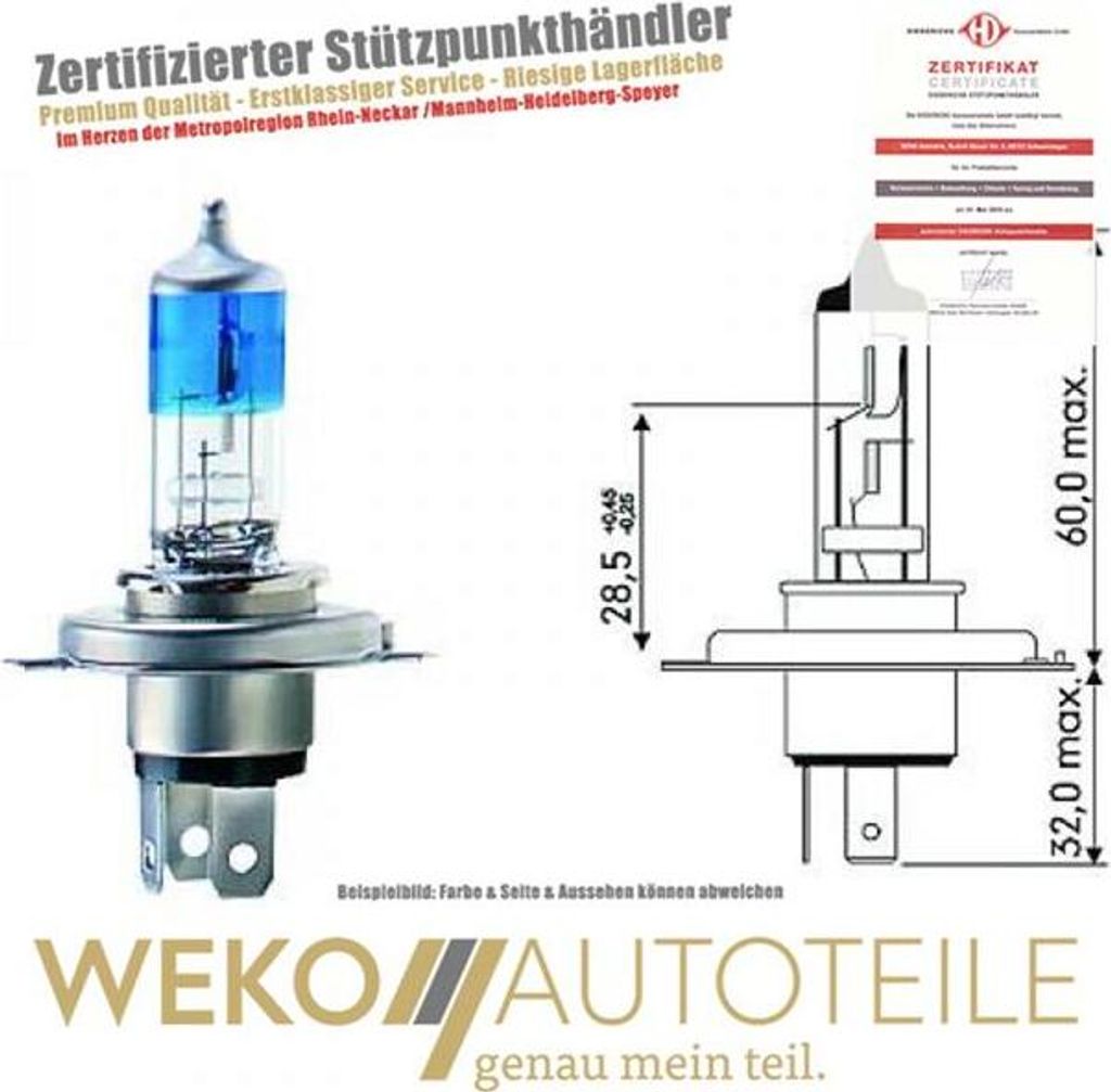 DIEDERICHS LID10011 Glühlampe Fernscheinwerfer für VW WARTBURG