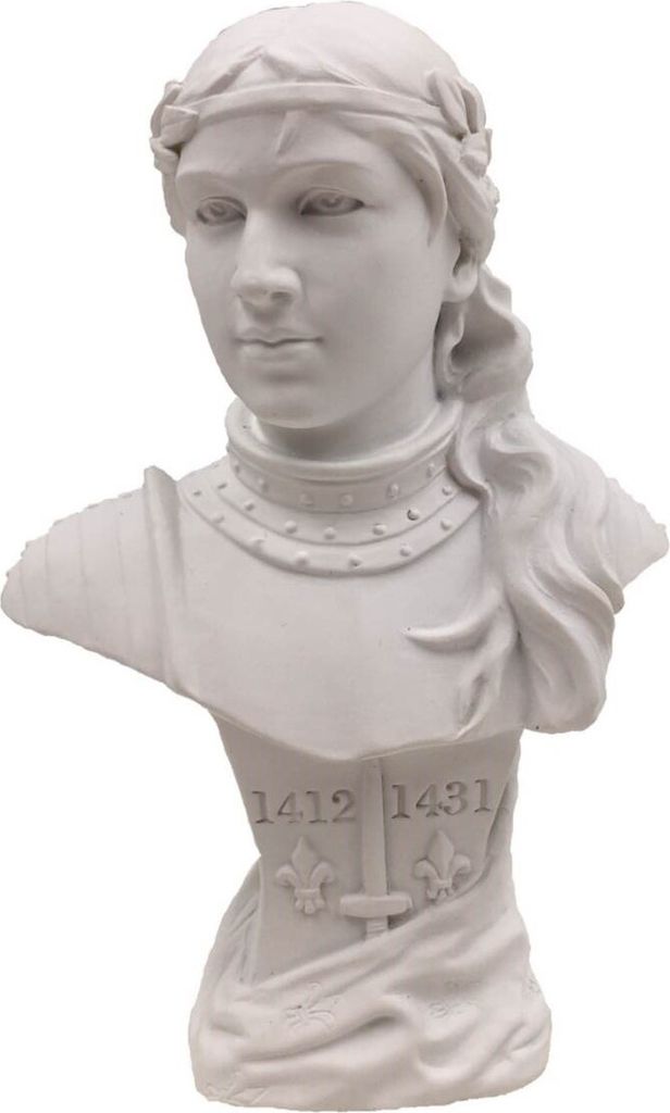 Weiße Büste Jeanne d'Arc nach Vorlage von Goldscheider