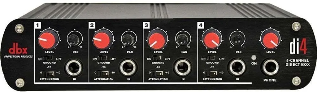 Boîtier de Direct Actif 4 Voies Dbx Di4 pour Sono et Studio de Musique