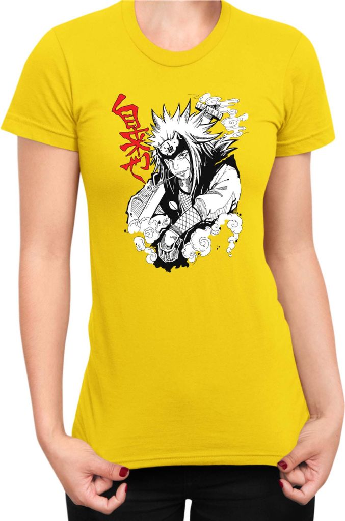 Damen T-Shirt Naruto Jiraiya 04, Lady M / Gelb