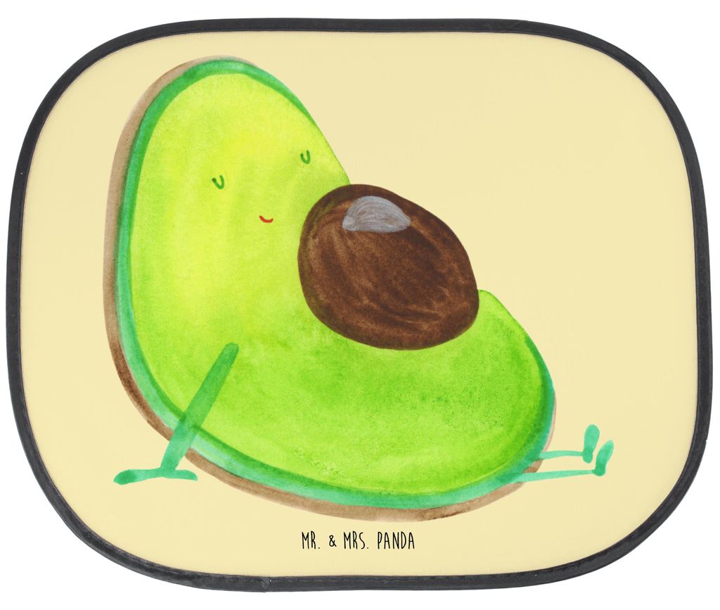 Mr. & Mrs. Panda Sonnenschutz Auto Avocado Schwangerschaft - Gelb Pastell - Geschenk, Schwanger, Liebe, Sonnenblende, saugnapf, Babyshower, seitens...