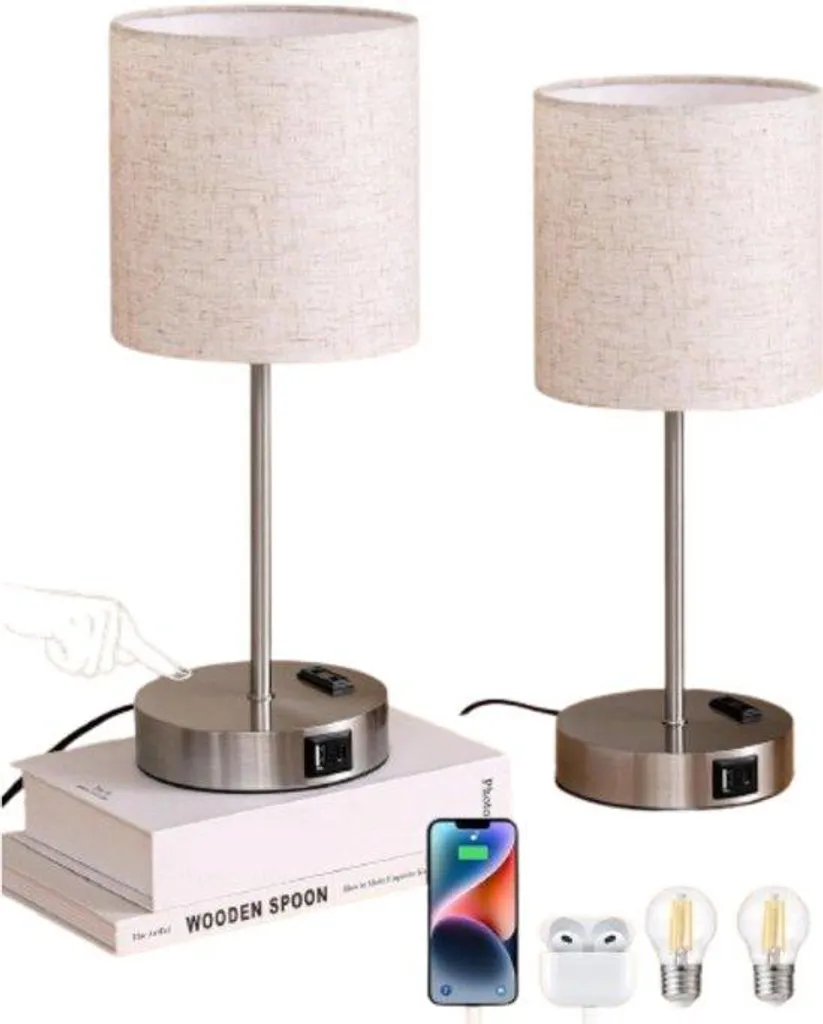Applique de lecture murale blanche - Lot de 2 luminaires chambre à coucher