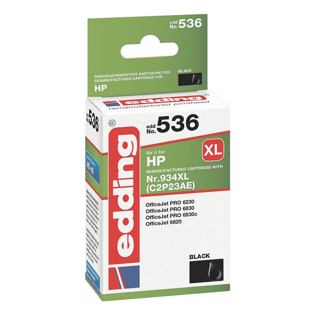 edding Tintenpatrone 18-536 wie HP 934XL schwarz
