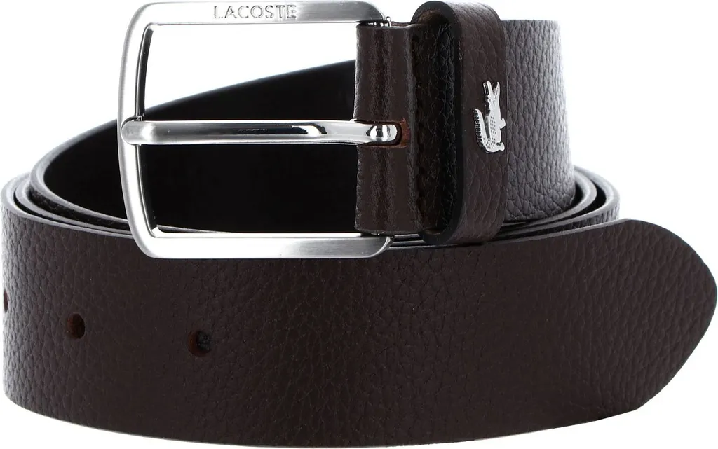 Lacoste Cintura Uomo Marrone Scuro Elegance W125 - Pelle Martellata