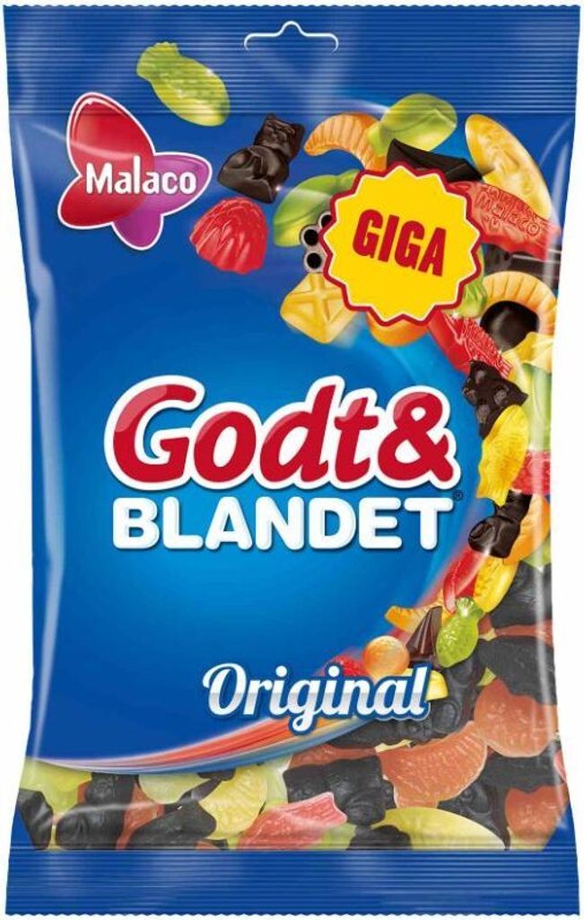 Malaco Godt & Blandet Original Giga-Pack 900g