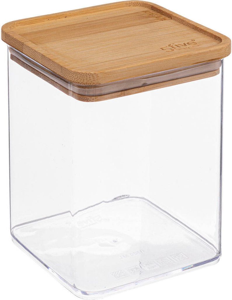 Vorratsdose quadratisch bambusdeckel "eske" 1l - 5 five simply smart