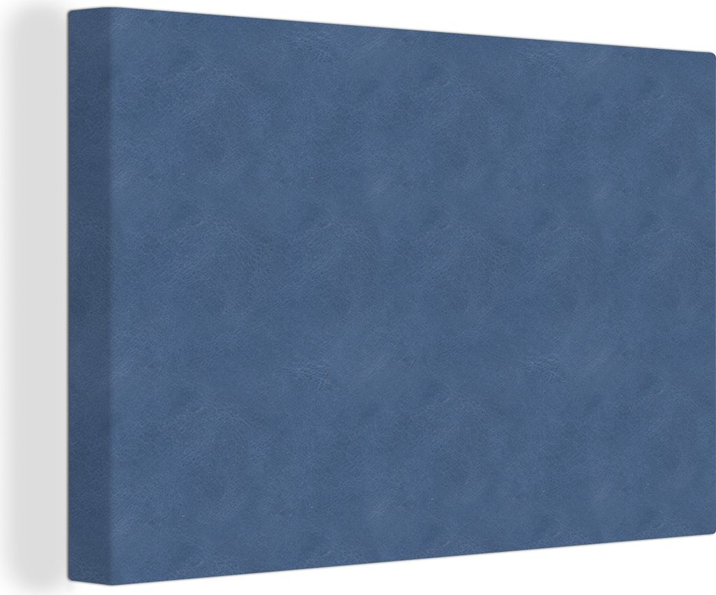 OneMillionCanvasses - Leinwandbilder - 140x90 cm, Leder - Blau - Tierhaut, Wandbilder Kunstdruck Wanddekoration - Foto auf Leinwand - Gemälde au...