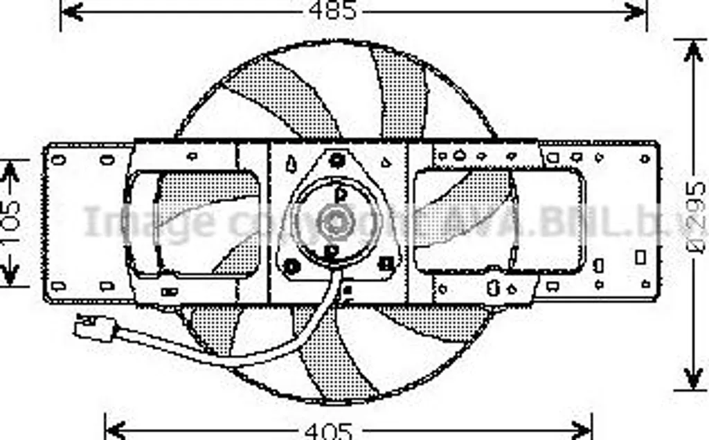 Ventilateur de refroidissement AVA RT7528 OE 7700728083 pour Clio et Rapid
