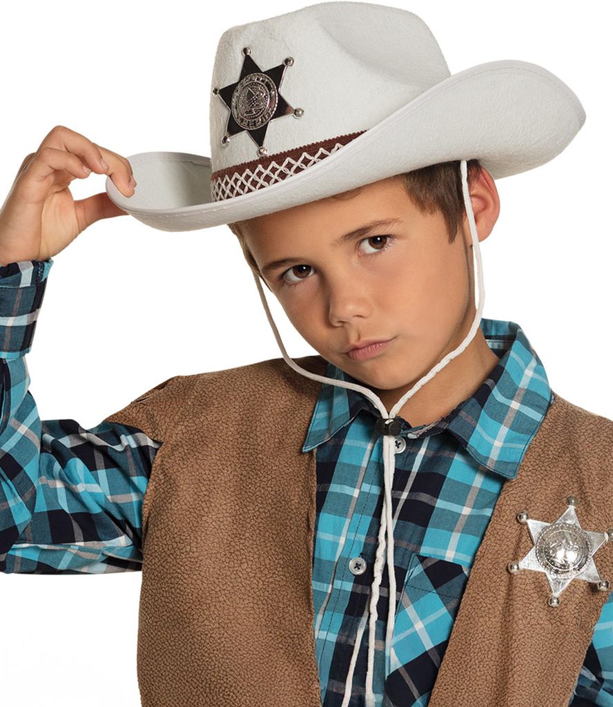 Cappello da sceriffo per bambini bianco - taglia unica Immagine del prodotto 