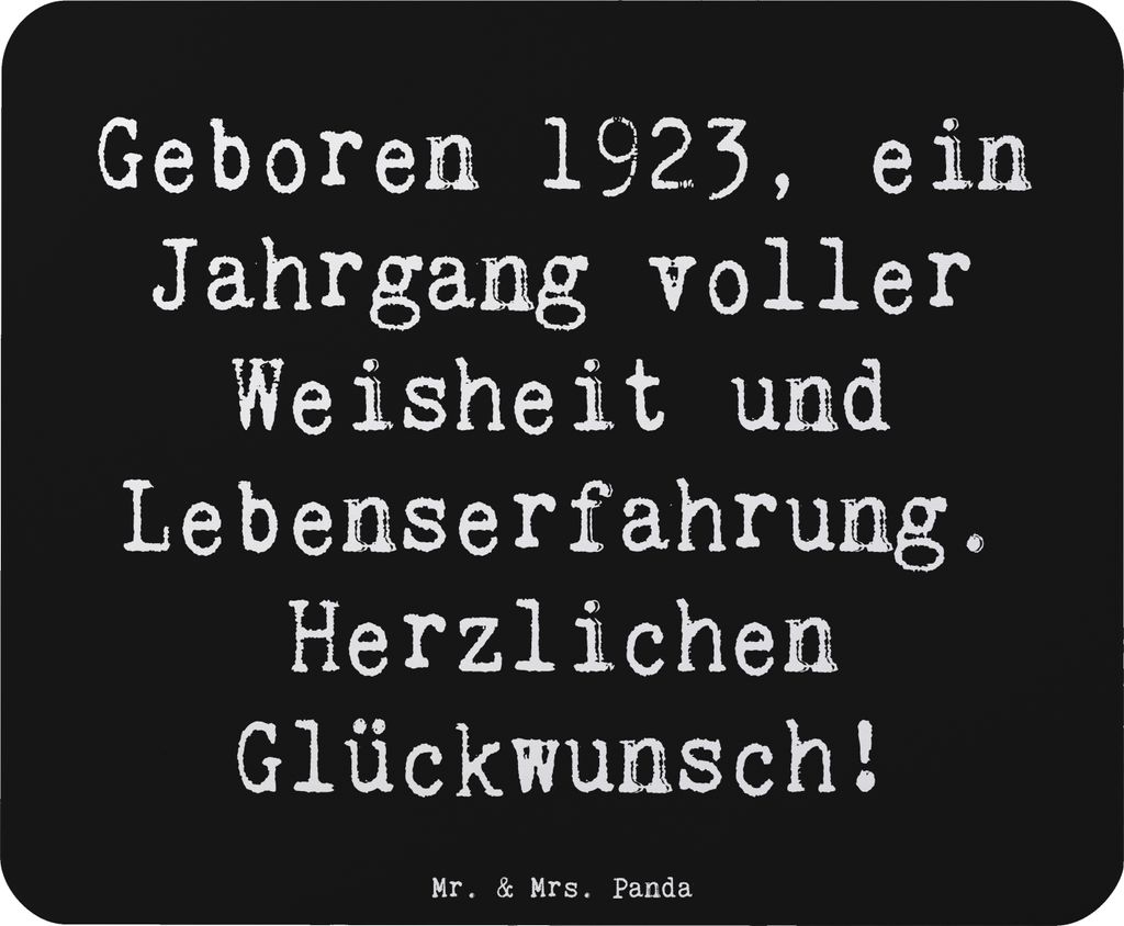 Mr. & Mrs. Panda Mouse Pad Spruch 1923 Geburtstag - Schwarz - Geschenk, Happy Birthday, Jahrgang, Geburtstagsgeschenk, Erinnerungsstücke, maustepp...