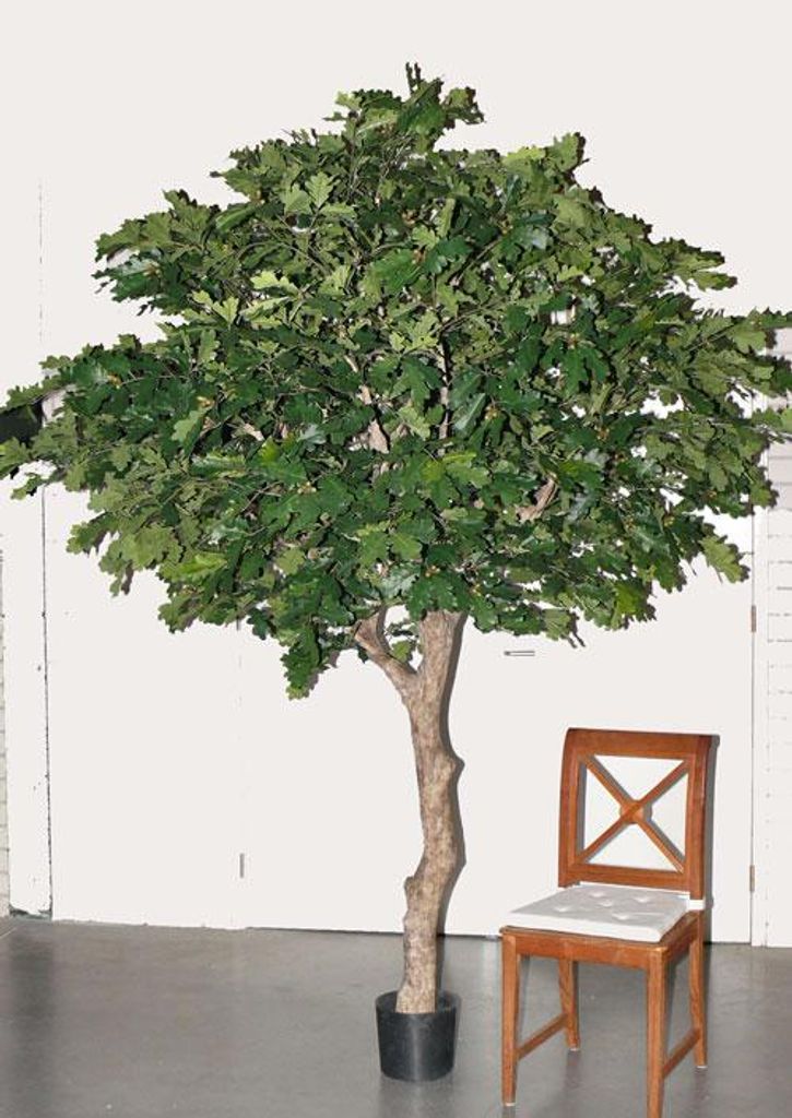 artplants.de Kunstbaum Eiche AKAMARU, Kunststamm, mit Eicheln, 240cm - Eichenbaum künstlich