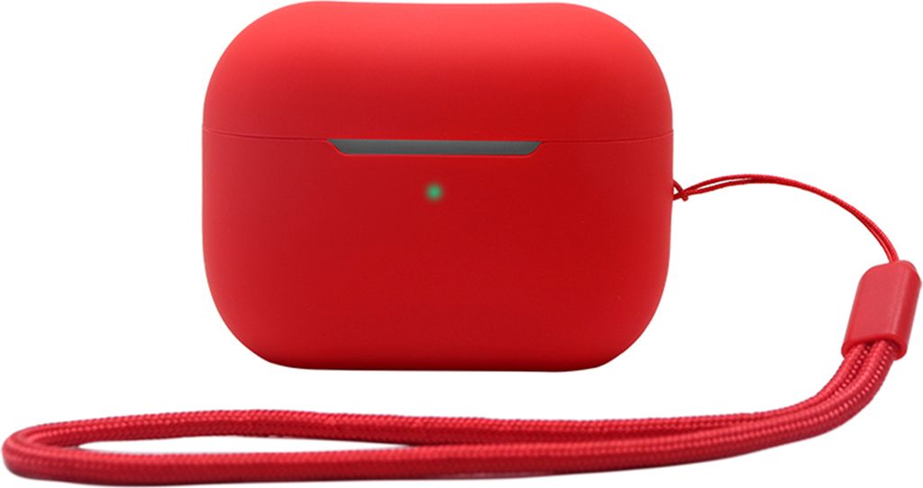 Ohrhörer-Schutzhülsenschuhhülsen-Schock-Sicht Anti-Drogen-Weiche Silikon Wireless Earphone Protector mit Lanyard für AirPods Pro 2 2022-Rot