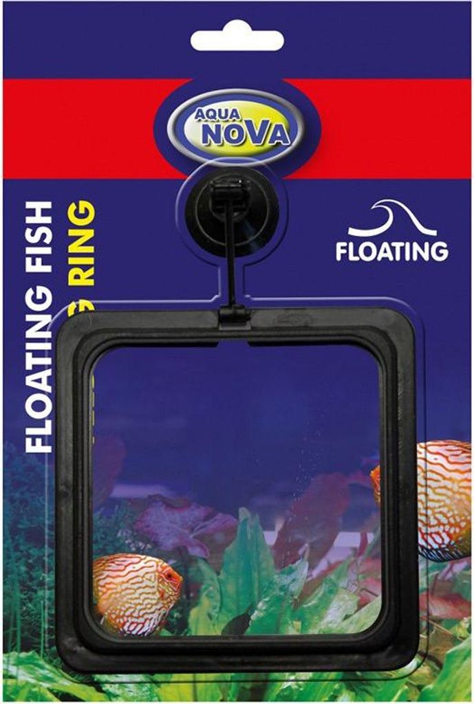 AQUA NOVA schwimmender 10x10cm Futterring für Fische