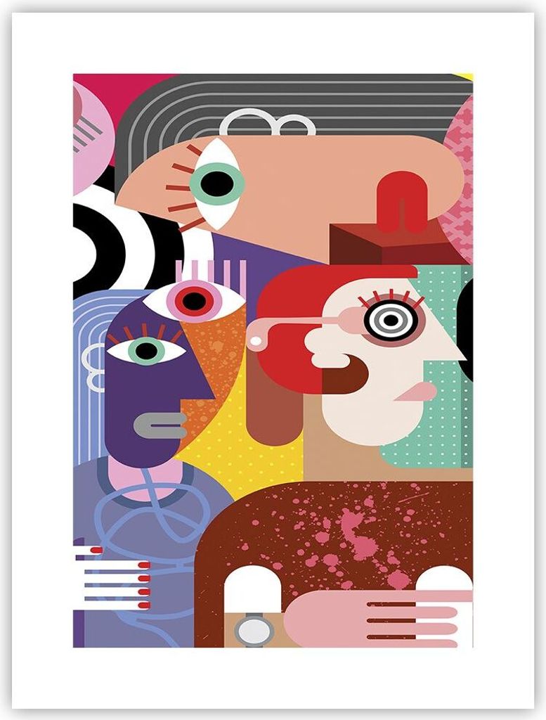 Poster - Poster ohne Rahmen - Abstraktion modern - 30x40 cm - Wand Bild - Wanddeko - Wandbilder - Kunstposter - Wandposter - Bilder - Kunstdruck - ...