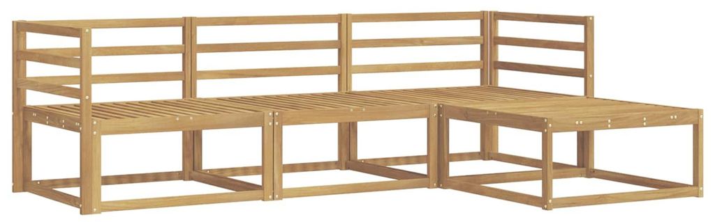 vidaXL Outdoor-Sofagarnitur 4 pcs Weiß 245,5 x 162,5 x 73 cm