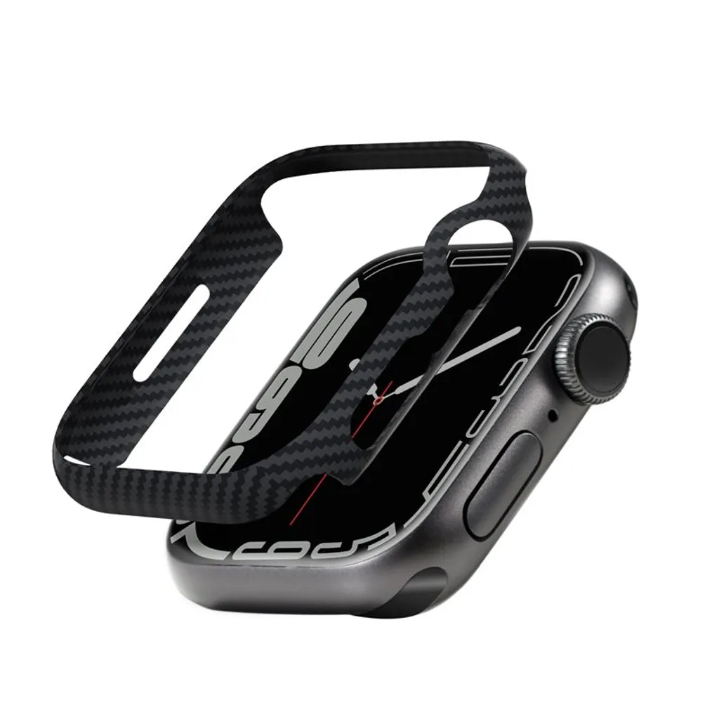Étui Ultra-Léger Pitaka Air 600D Noir/Gris pour Apple Watch 45 mm