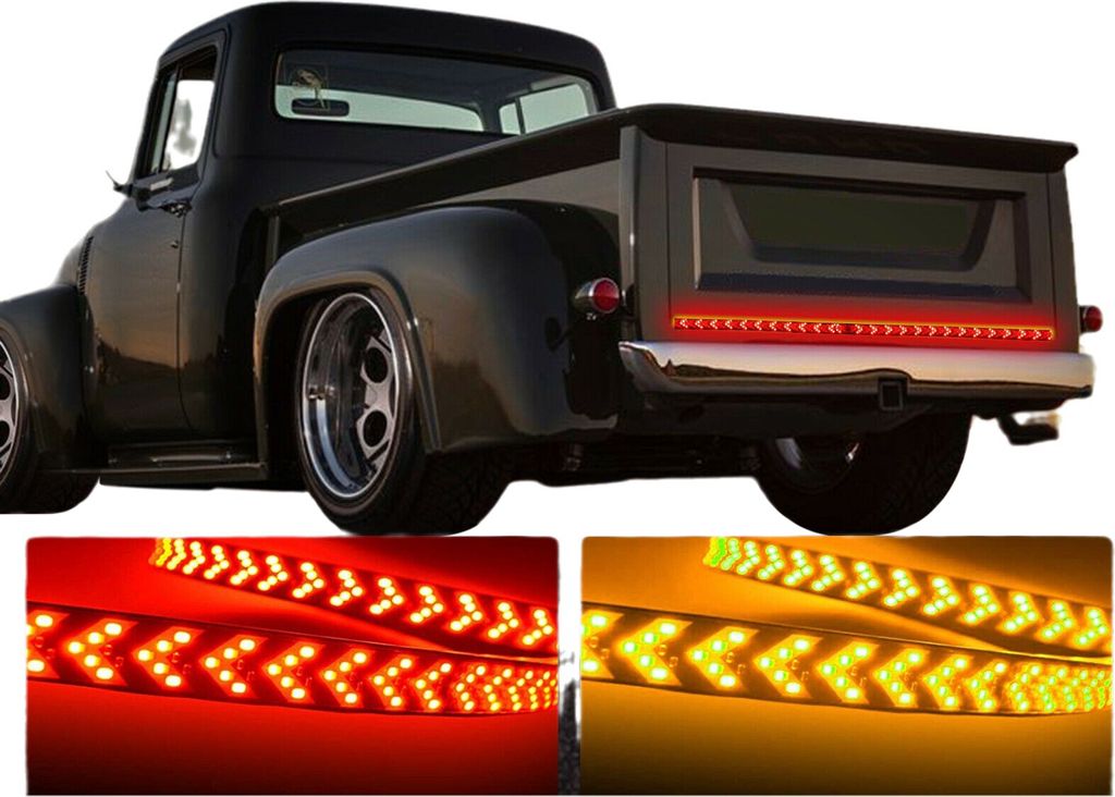 LKW-Heckklappen-Lichtleiste, Lichtleiste mit roten Laufbremslichtern, Blinker, Rueckfahrlicht