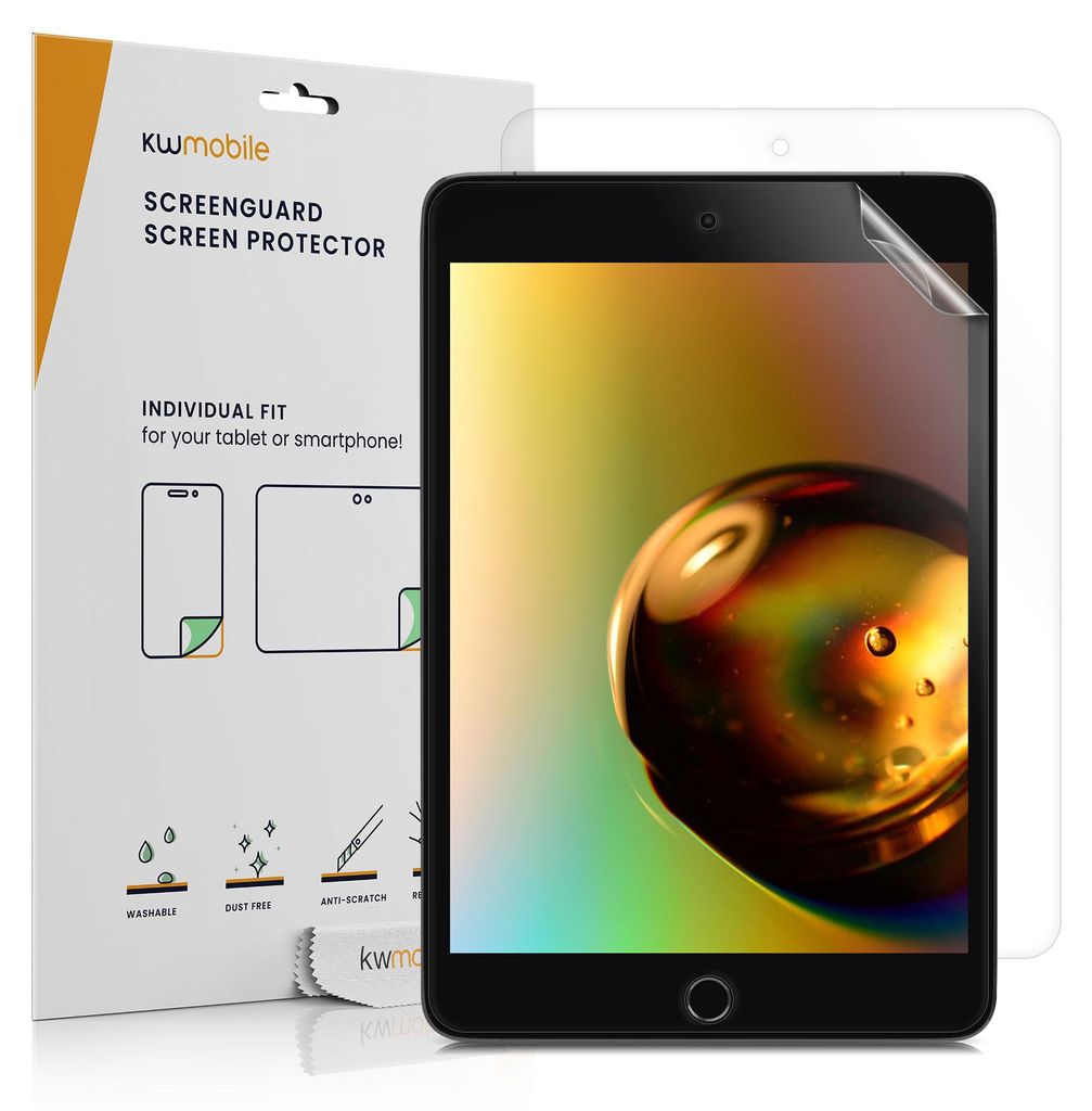 kwmobile 2x Tablet Schutzfolie kompatibel mit Apple iPad Mini 5 (2019) Folie - Full Screen Protector - Tablet Displayfolie entspiegelt